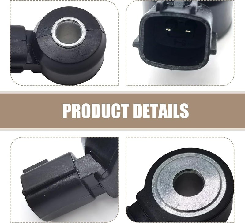 Gseigvee 1 PC Car Knock Sensors, ABS Sensor Replacement Number 22060-7B000 220607B000 KS107, 2 Pin Plug and Play Ignition Knock Sensor Standard Accessories, Compatible with Most Cars (Black) - Image 2